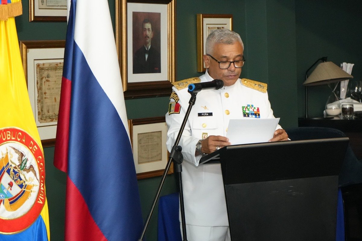 Contralmirante del Cuerpo General Diplomado de Estado Mayor, Alejandro Peña Sobrevilla, presidente de la Asociación de Agregados de Defensa, Militares, Navales, Aéreos y Policiales acreditados en la República de Panamá.