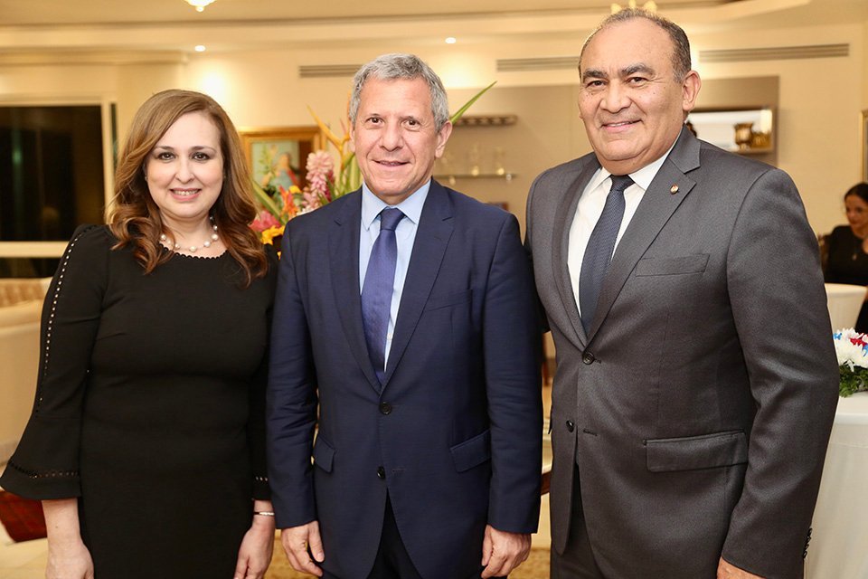 S.E. Alejandro Sfeir Tonšic, embajador de Chile; S.E. Fabrizzio Nicoletti, embajador de Italia; S.E. Kim Ursu, embajadora de Canadá; S.E. Gonçalo Teles Gomes, embajador de Portugal.