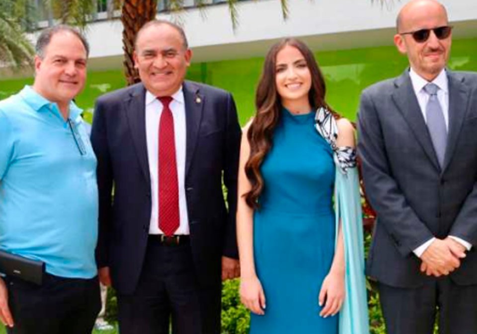 H.S. Moisés Cohen; S.E. Enrique Jara Ocampos, embajador del Paraguay; H.S. Sofía Cohen Angel; S.E. Rubén Farje, representante de la OEA en Panama.