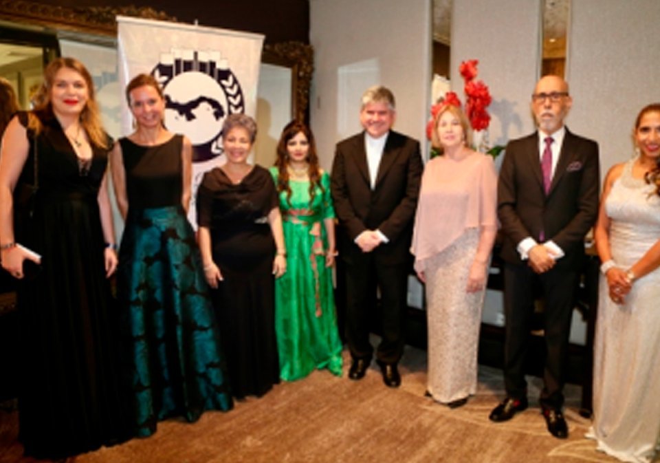 Embajador de Kosovo S.E. Heroína Telaku, Embajadora de Costa Rica S.E. Ingrid Picado, H.S. Dyuti Rawat, Nuncio Apostólico S.E.R. Dagoberto Campos Salas, Norma Calero, Encargado de Negocios de Libia S.S. Jamal Ramadán Abuagila.