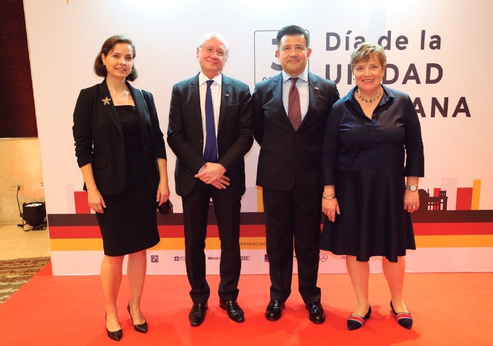 H.S. Karina Faust, Encargado de Negocios de la Embajada de la República Federal de Alemania Frank Maier, Embajadora de la República Federal de Alemania S.E. Martina Klumpp y H.S. Sergio Vélez.